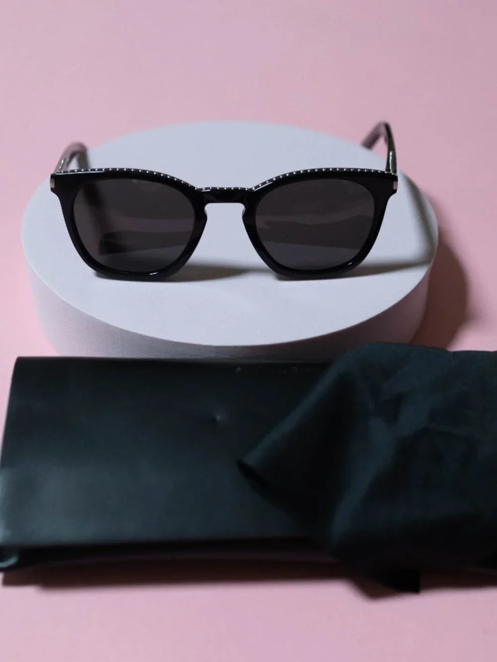 Saint Laurent Studded Sunglasses Classic Studded Sunglasses by Saint Laurent | Rent the Runway main image 3